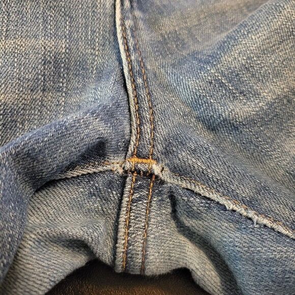 Madewell 9" High Rise Skinny Blue Distressed Raw Hem Jeans Size 29 - Picture 15 of 15